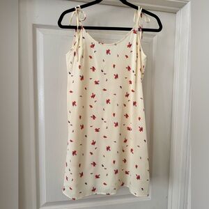NEW | Urban Outfitters | Cream Floral Tie Top Slip Dress - Size XS